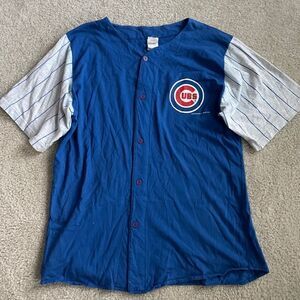 Blue and Gray Men's Baseball Jersey